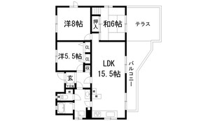 シェラビア東山台二番街215号棟の物件間取画像